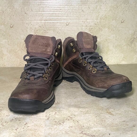 Timberland Shoes - Timberland Womens White Ledge Hiking Boots Leather Traction Outsole